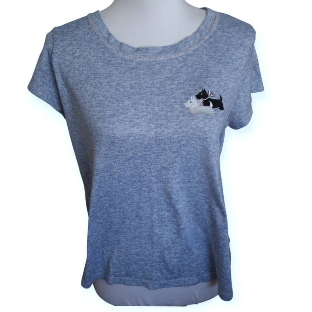LAURA ASHLEY SCOTTI TOP BLUE SZ.L EUC.
